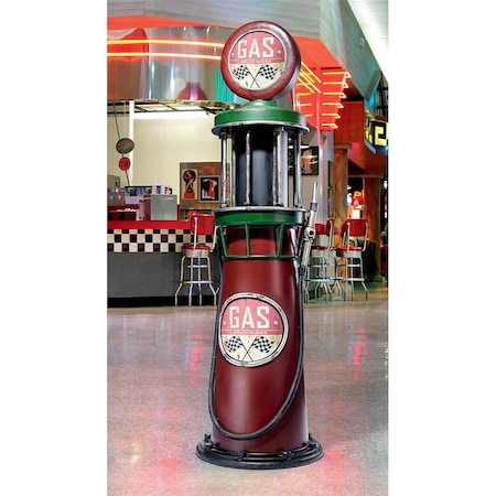 Design Toscano Service Station Visible Gas Pump Metal Sculpture FU79361